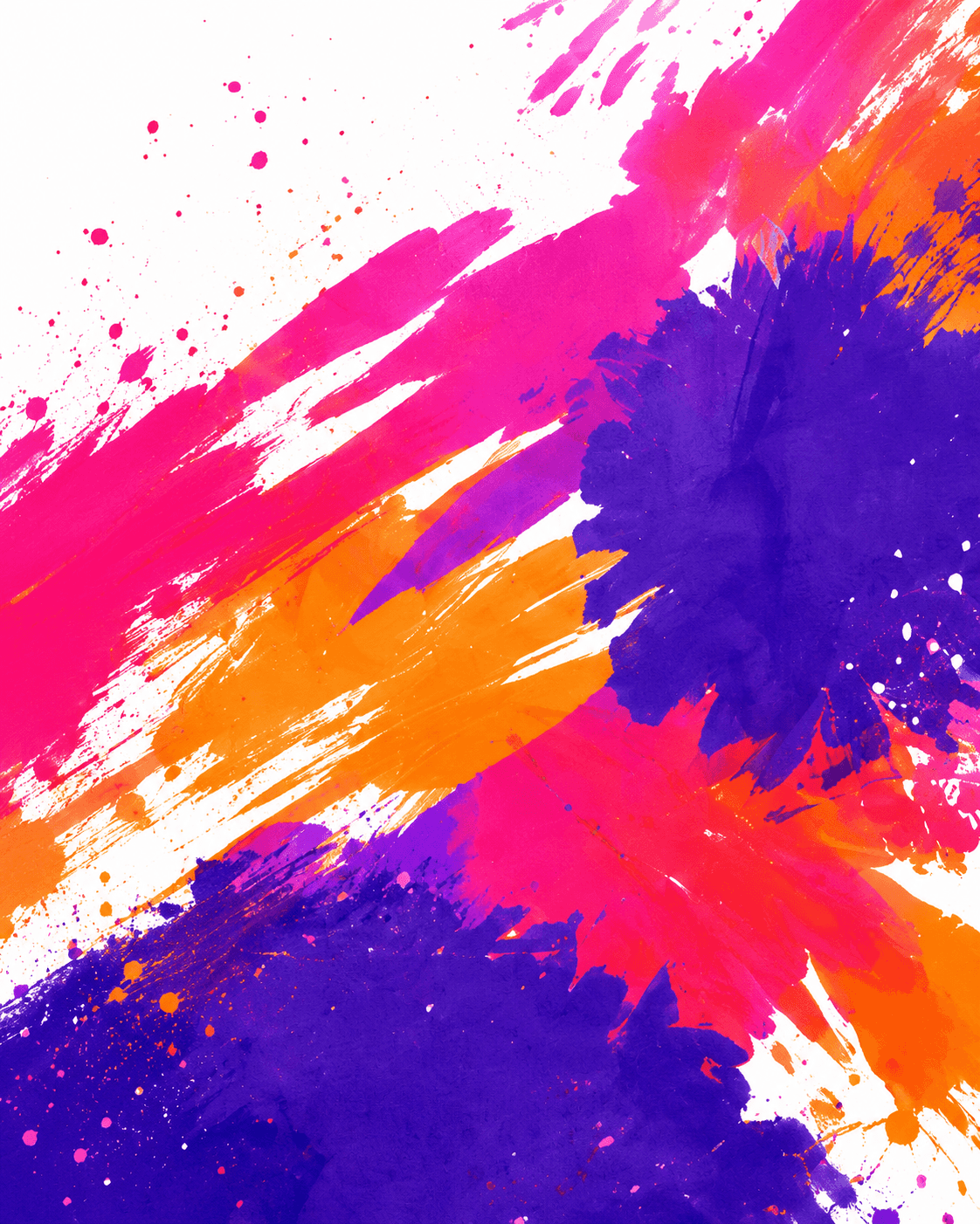 Abstract pink, orange, and purple paint artwork for a custom phone case.