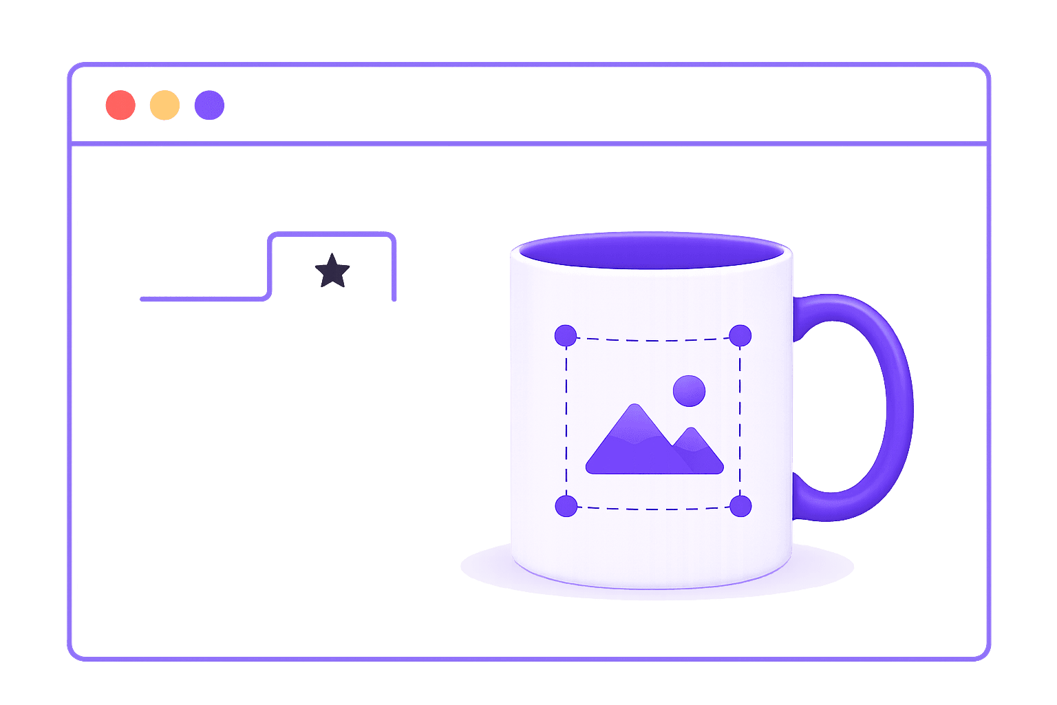 Artwork editor preparing a mug design