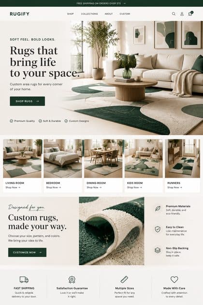 Home collection storefront template preview