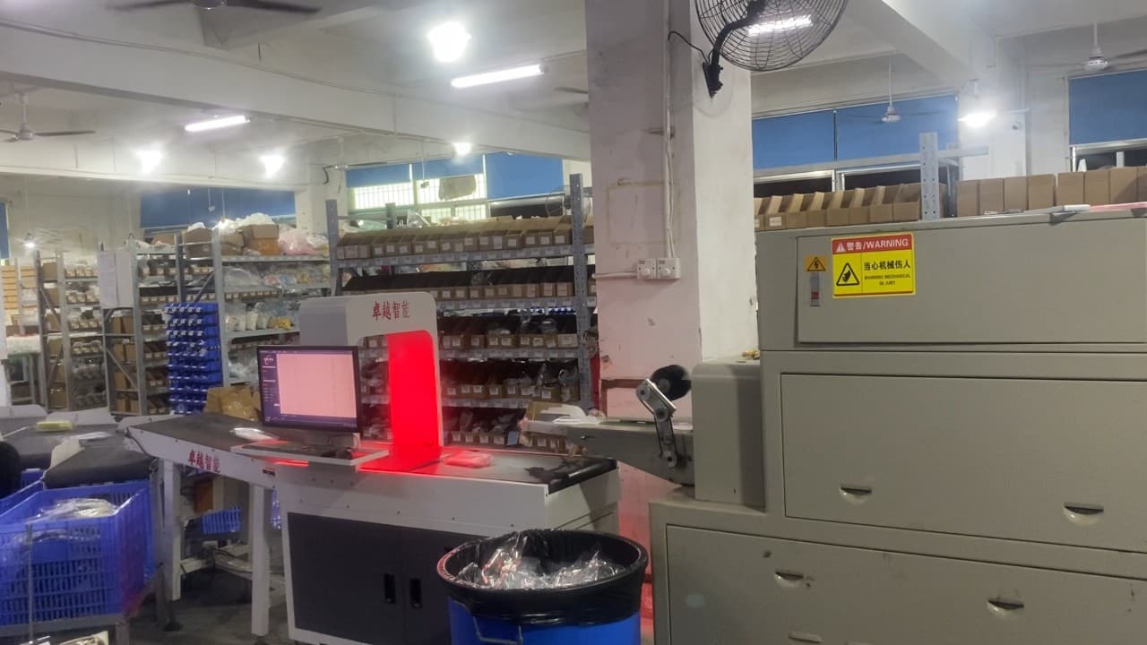 Packing and shipping route preparation area
