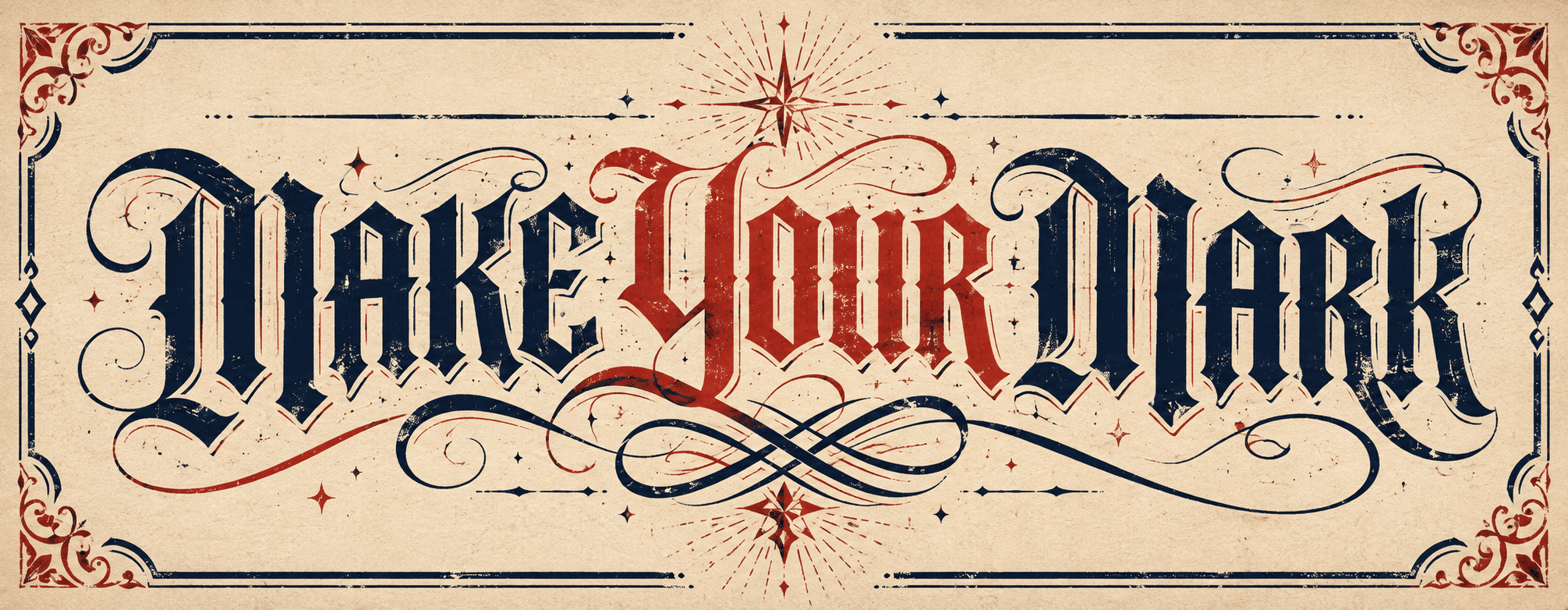 Typography & lettering portfolio example 1